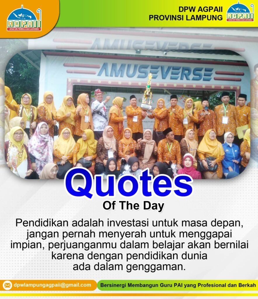 Quots Of The Day: Pendidikan sebagai Investasi Masa Depan