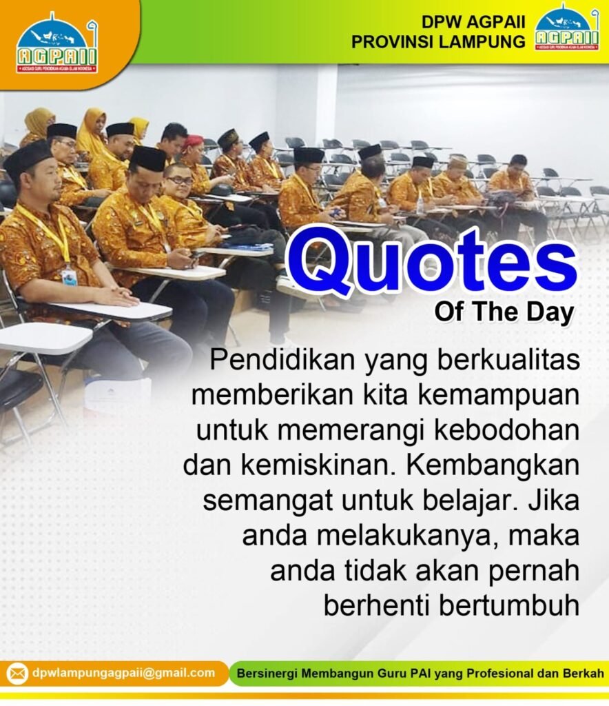 Quots Of The Day: Pendidikan Berkualitas, Kunci Memerangi Kebodohan dan Kemiskinan