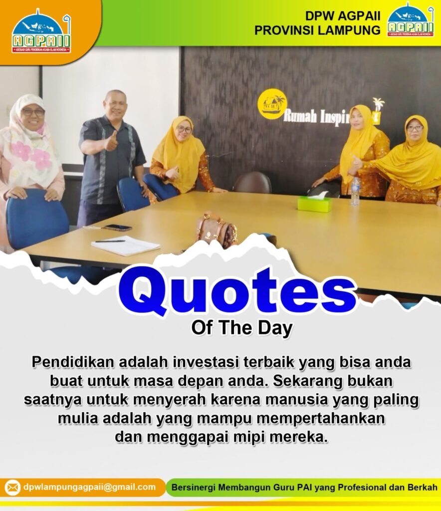 Quots Of The Day: Pendidikan, Investasi Terbaik untuk Masa Depan dan Kemuliaan Hidup