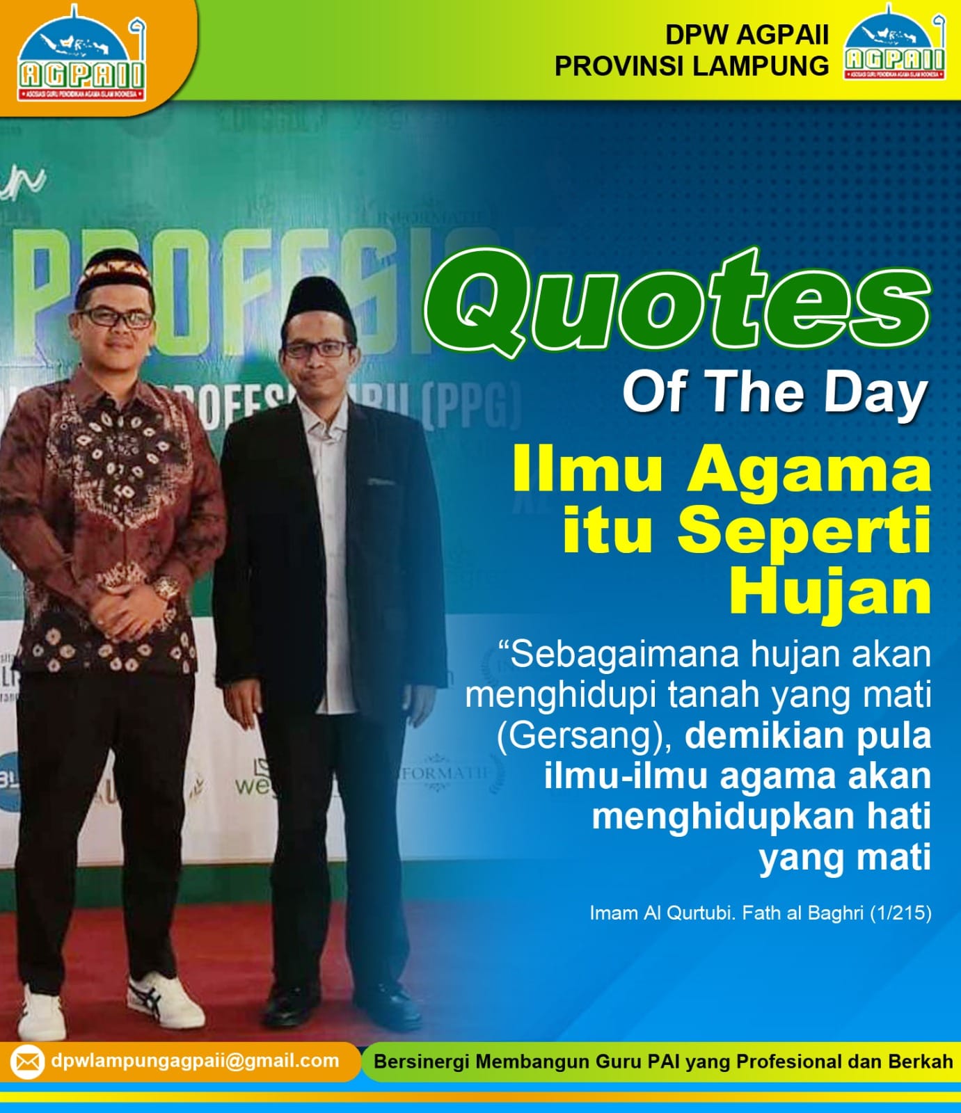 Quotes Of The Day: Ilmu Agama Sebagai Penyegar Hati yang Gersang